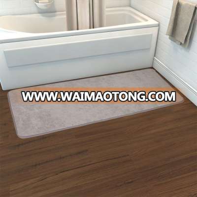 High water absorbing custom foam bathroom mat